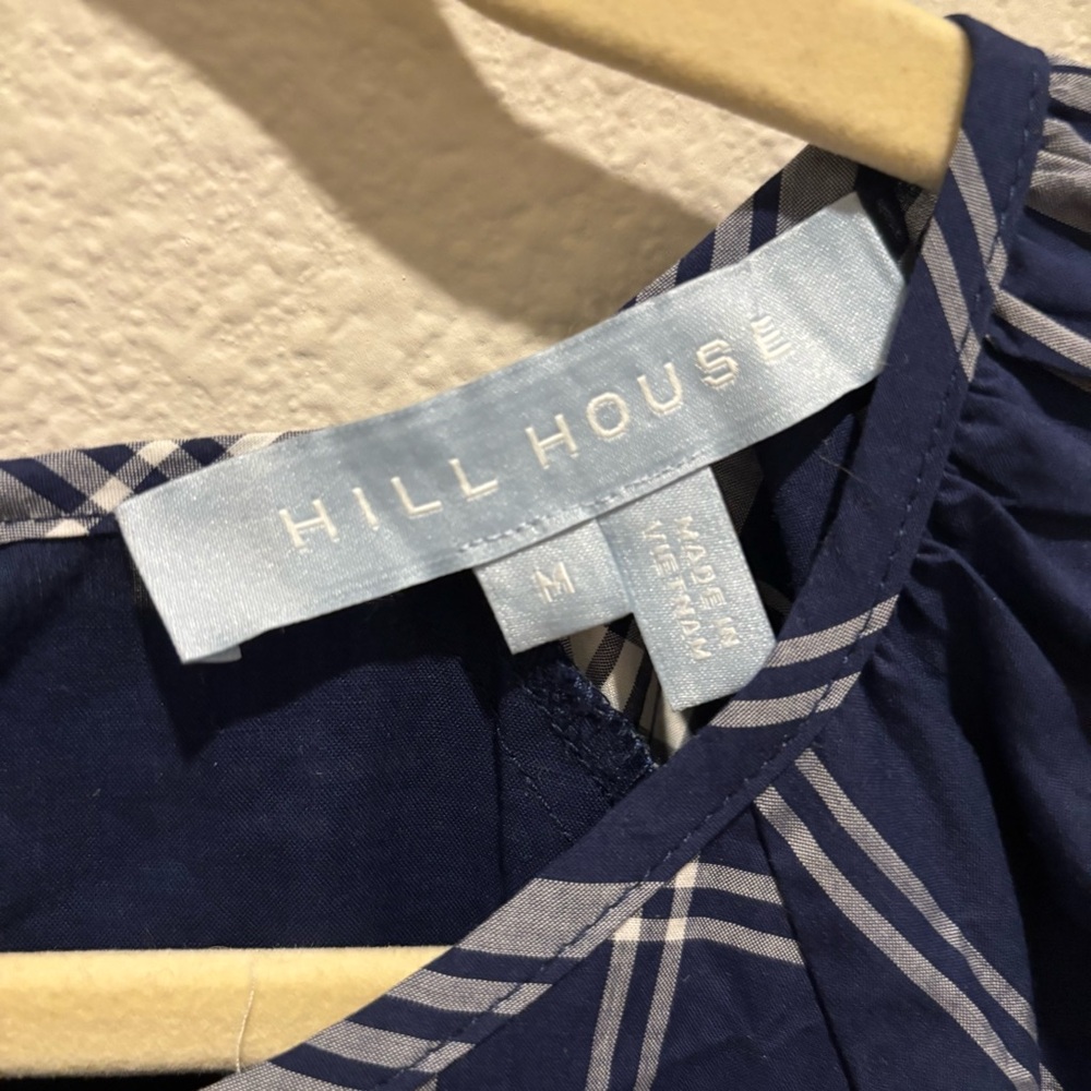 Hill house home short plaid nap dress M - Picture 2 of 4